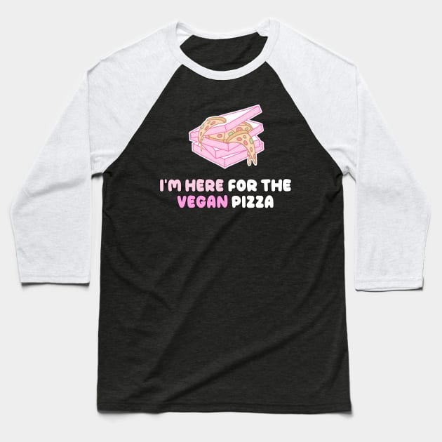 Vegan Pizza Baseball T-Shirt by Danielle